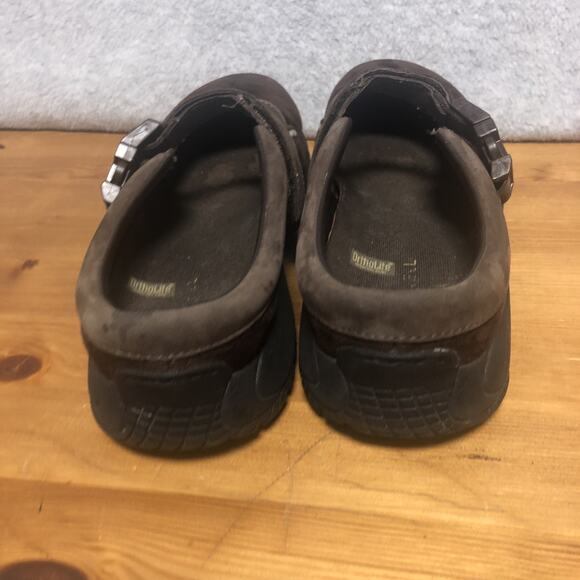 Merrell Encore MJ Leather Espresso Mary Jane Clog Shoes Adjustable Strap Wm 7.5 - Picture 5 of 9